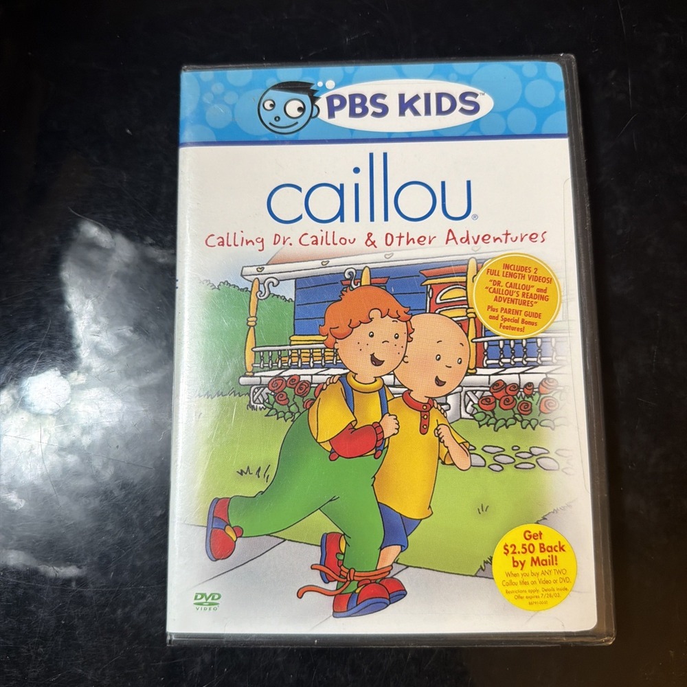 PBS Kids Caillou Volume 1 Calling Dr. Caillou & Other Adventures DVD HTF OOP
